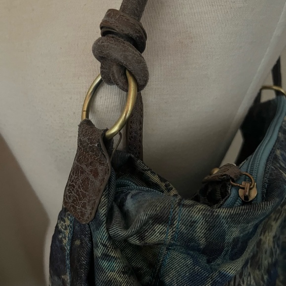 Multicolor leopard print “Otreska” bag: gold hardware, dark taupe strap - Picture 2 of 4